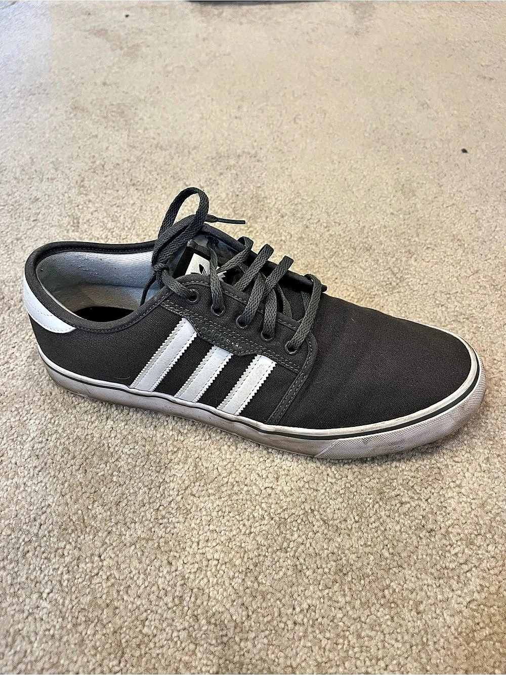 adidas gray and white canvas sneakers